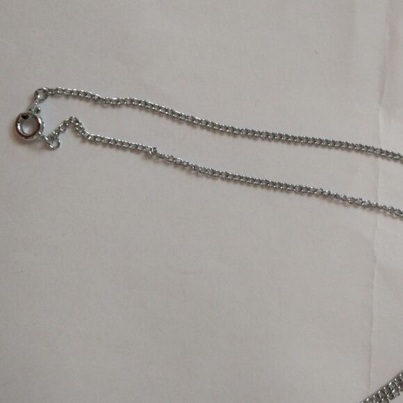 Vtg Abalone Gecko Pendant Necklace Lizard Reptile Silver Tone Shell 18" Chain - Picture 12 of 16